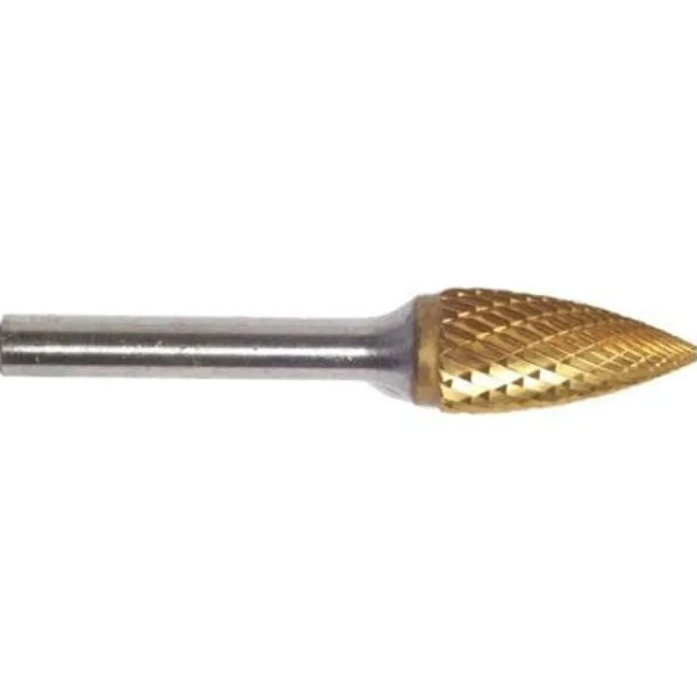 Champion Titanium Coated 3/8" x 3/4" Solid Carbide Die Grinder Burs Tree Pointed SG3-IPAC