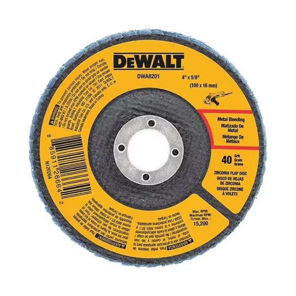 DeWalt 4-1/2" X 5/8-11" Flap Disc Zirconia T29 60 Grit DWA8207H