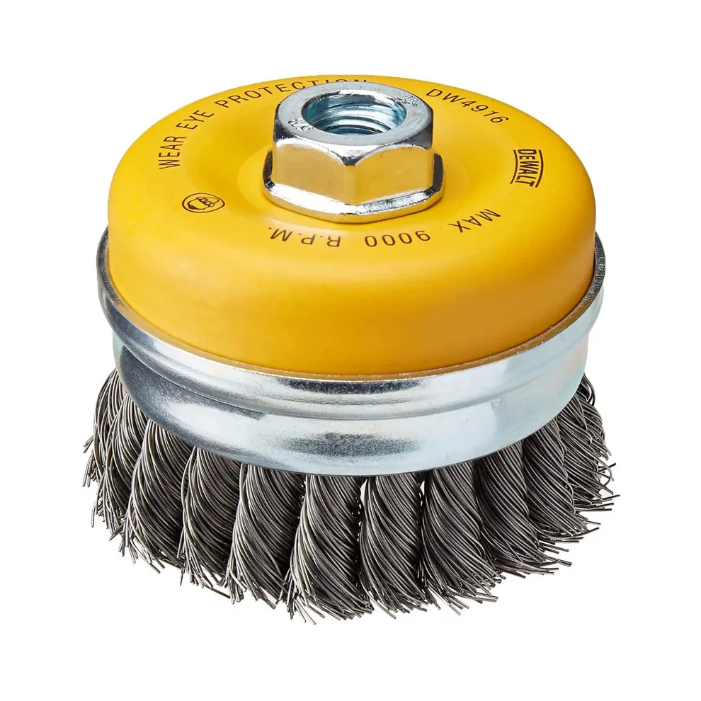 DeWalt 3" x 5/8"-11 Wire Cup Brush .014" Carbon Crimp DW4916