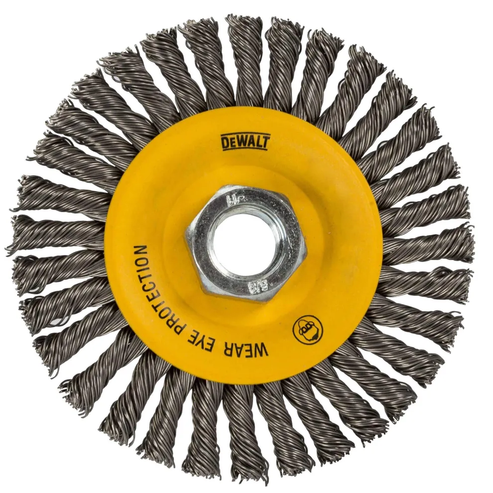 DeWalt 6-1/2" x 5/8"-11 Wire Wheel .020" Carbon Steel Stringer DW49202B