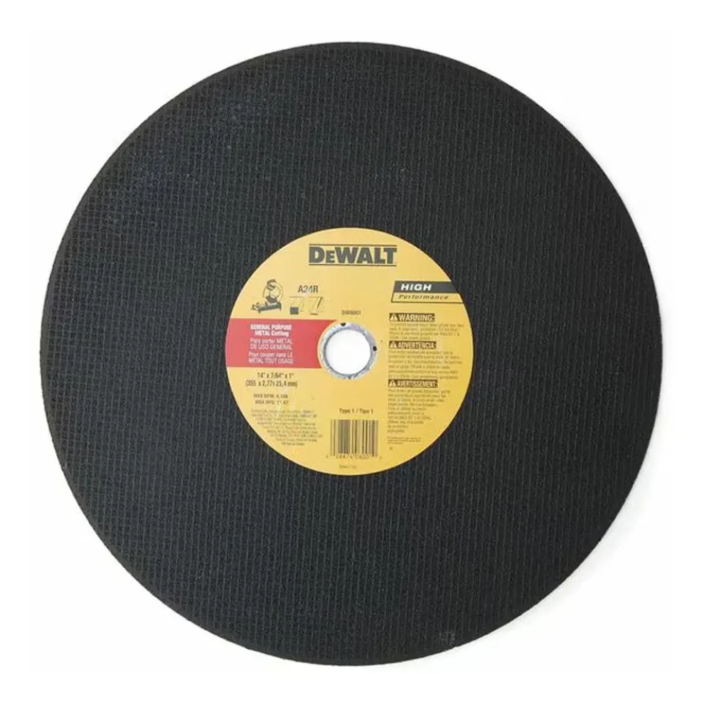 DeWalt 14" x 7/64" x 1" Cut-Off Wheel Metal Cutting General Purpose DW8001
