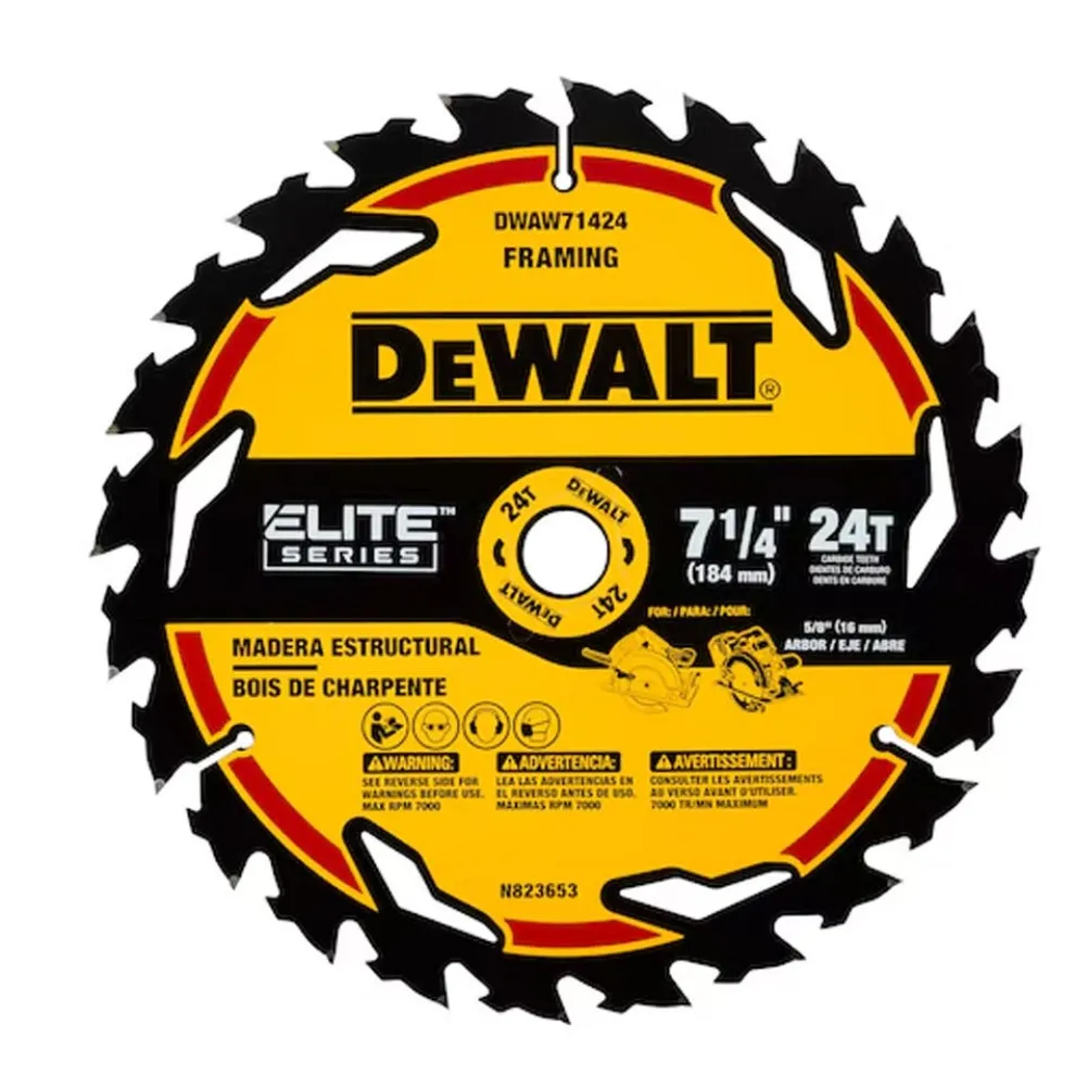 DeWalt ELITE SERIES 7-1/4 in. 24T Circular Saw Blade DWA171424