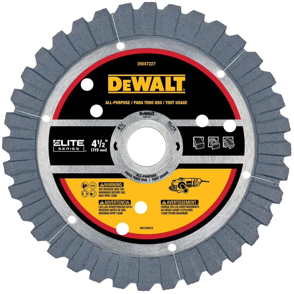 DeWalt Power Tools ELITE SERIES 4-1/2" ALL-PURPOSE DIAMOND BLADE DW47227