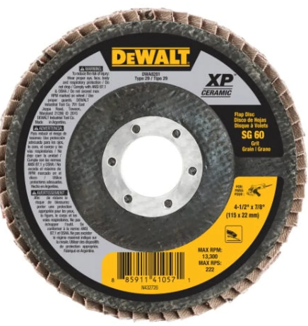 DeWalt XP 4-1/2" X 7/8" Flap Disc T29 Ceramic 40 Grit DWA8280
