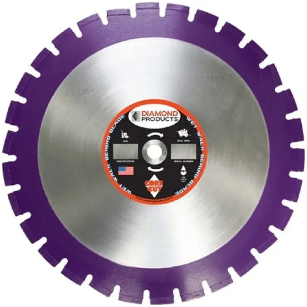 Diamond Products 26" x 165'' x 1" Imperial Purple Asphalt Wet Blade 36825