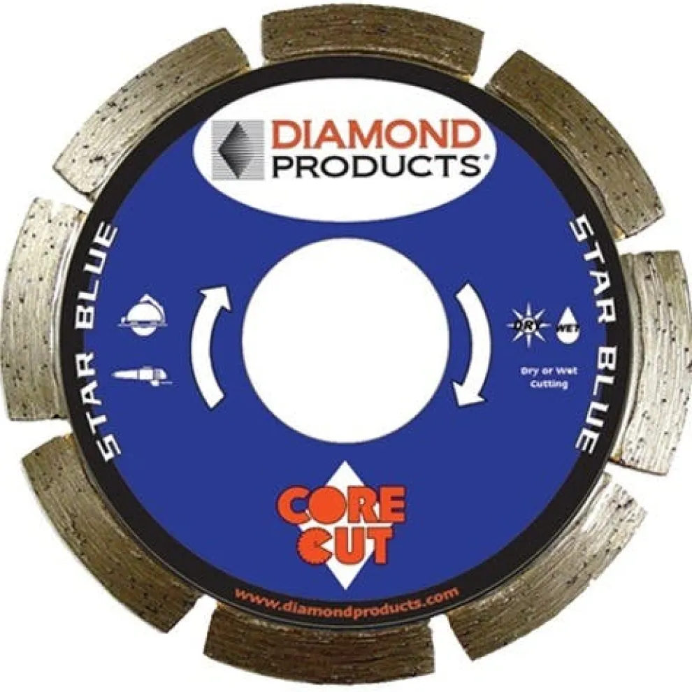 Diamond Products 4.5" x .070" x 7/8" Star Blue Concrete Saw Blade 74951