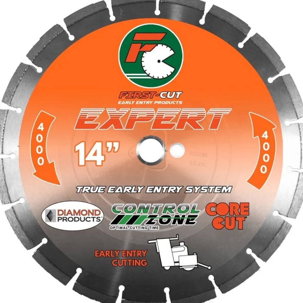 Diamond Products 6" x .095 x 1" Expert First-Cut Early Entry Blade With Triangle Knockout 66117