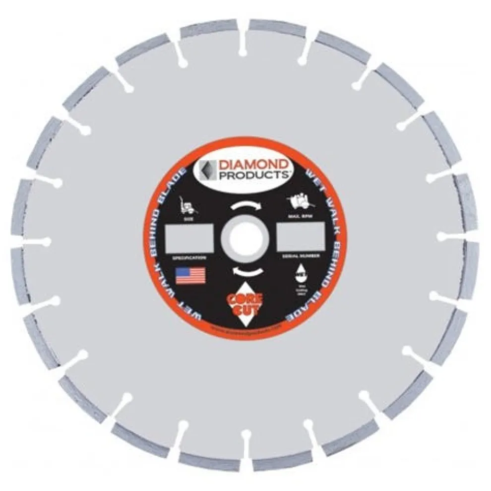 Diamond Products 26" x .165 x 1" Core Cut OPT Super PRO Cured Concrete (Hard Aggregate) Wet Blade OPTC4100X
