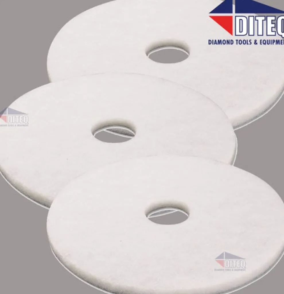 Diteq 20" x 1" White Floor Polishing Pads A70014B