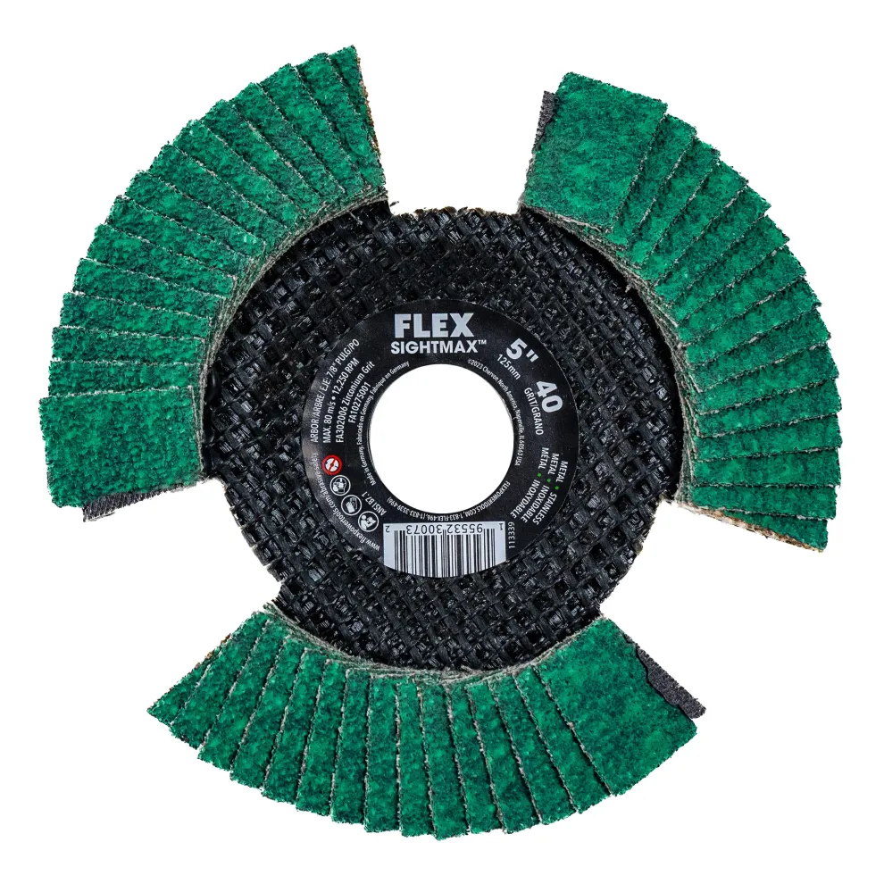 FLEX 5" Sightmax™ 40 Grit Flap Disc FA302006