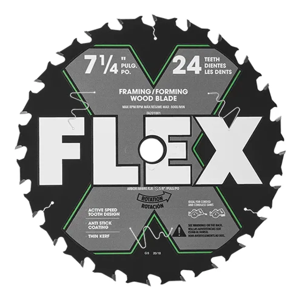 FLEX 7-1/4" 24T Carbide Circular Saw Blade FA201001-10B