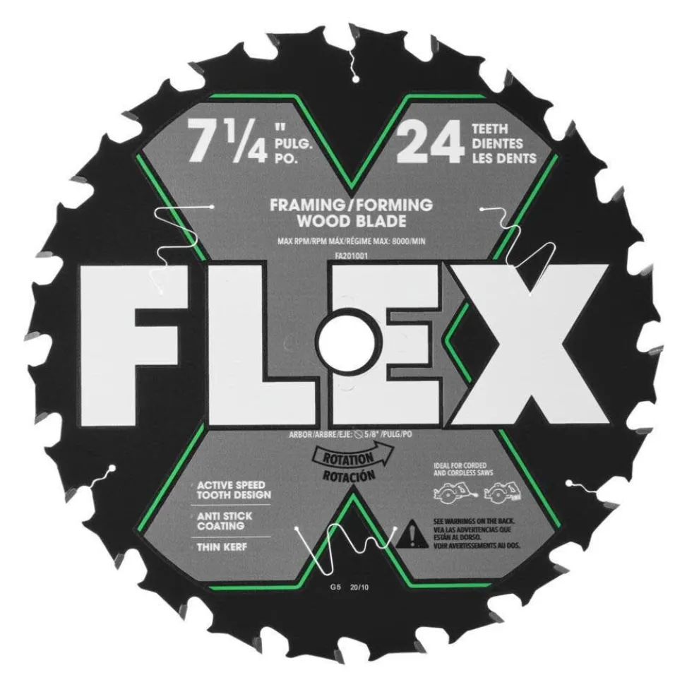 Flex 7-1/4" 24-Tooth Carbide Circular Saw Blade FA201001