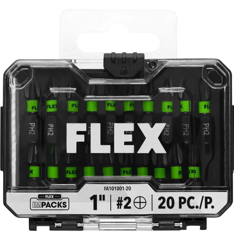 FLEX Impacks 1" Ph2 Impact Driver Bit 20Pc. FA101001-20