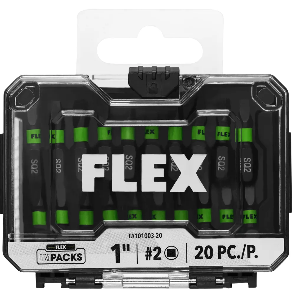 FLEX Impacks 1" Sq2 Impact Driver Bit 20Pc. FA101003-20