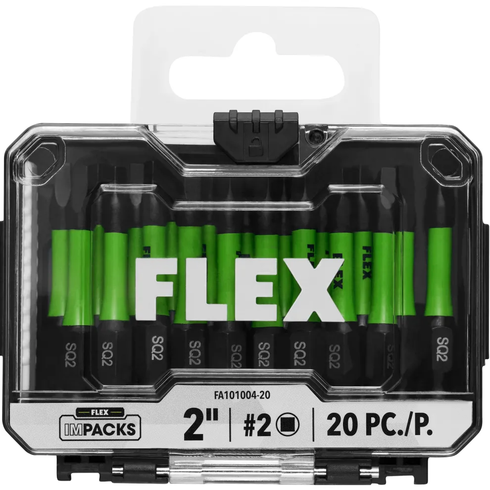 FLEX Impacks 2" Sq2 Impact Driver Bit 20Pc. FA101004-20