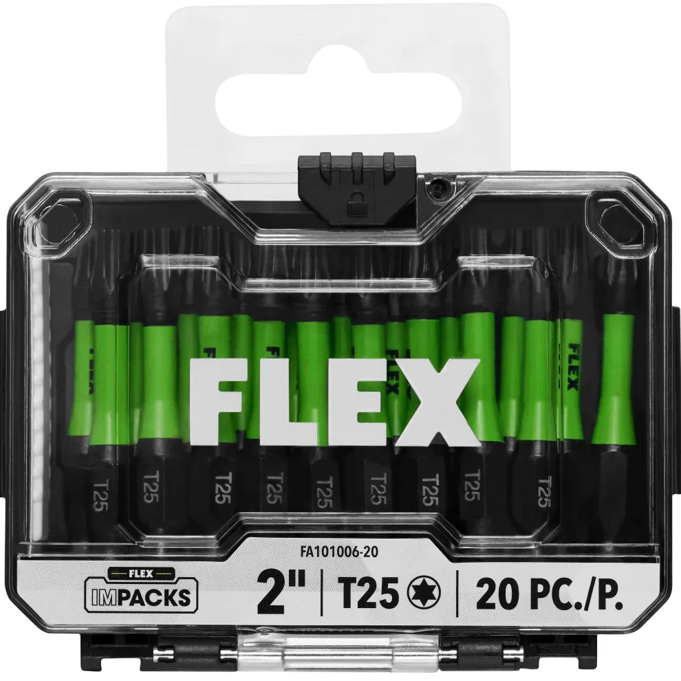 FLEX Impacks 2" T25 Impact Driver Bit 20Pc. FA101006-20