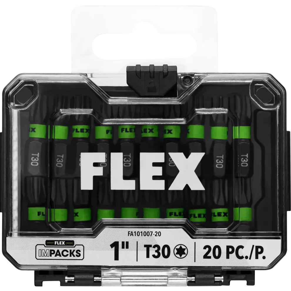 FLEX Impacks 1" T30 Impact Driver Bit 20Pc. FA101007-20