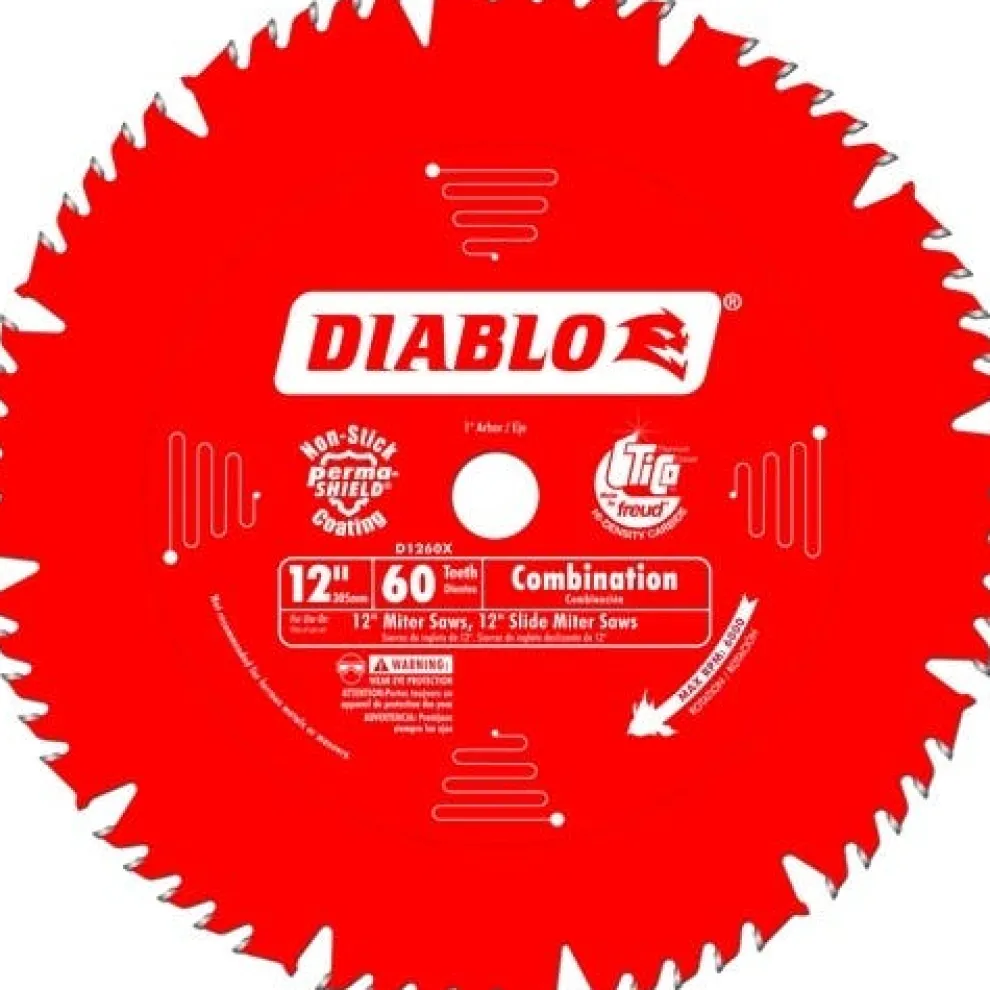 Freud Diablo 12" 60 Tooth Combination Circular Saw Blade D1260X