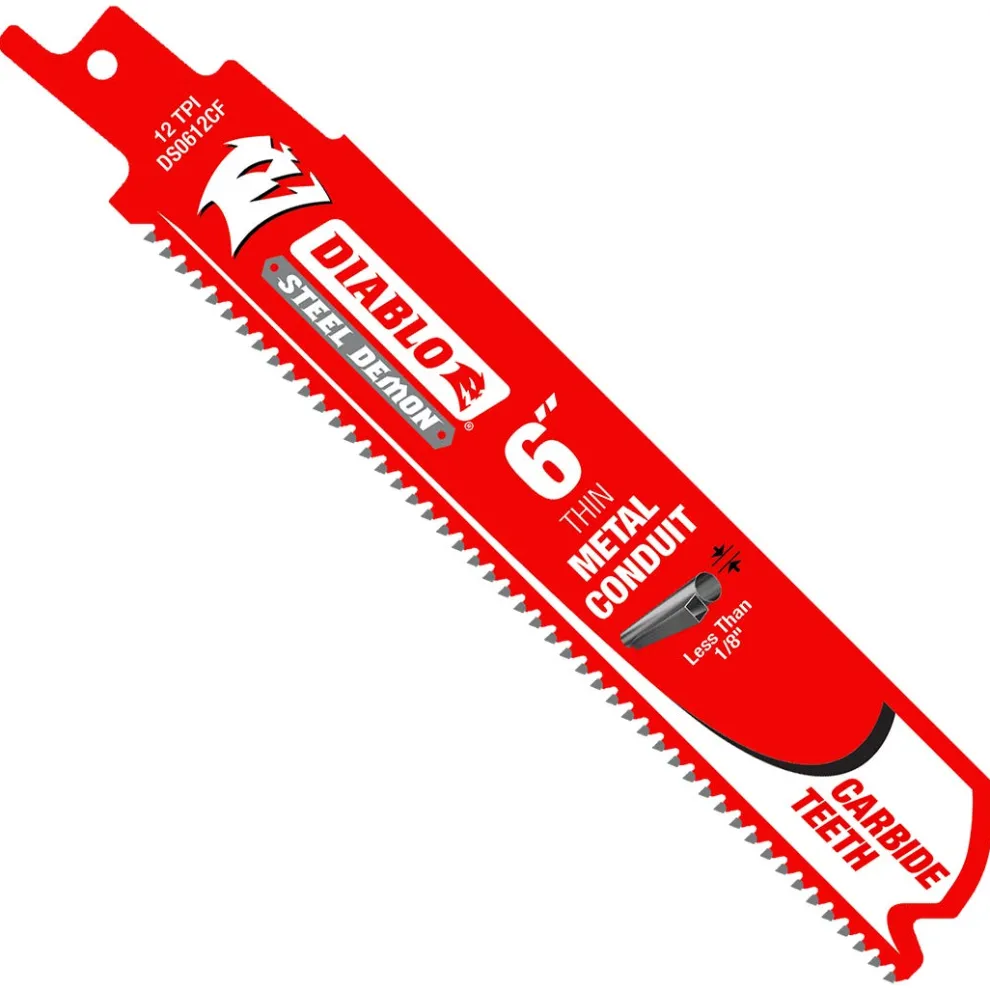 Freud Diablo 6" Steel Demon Carbide Blades for Thin Metal Conduit Cutting (3-Pack) DS0612CF3