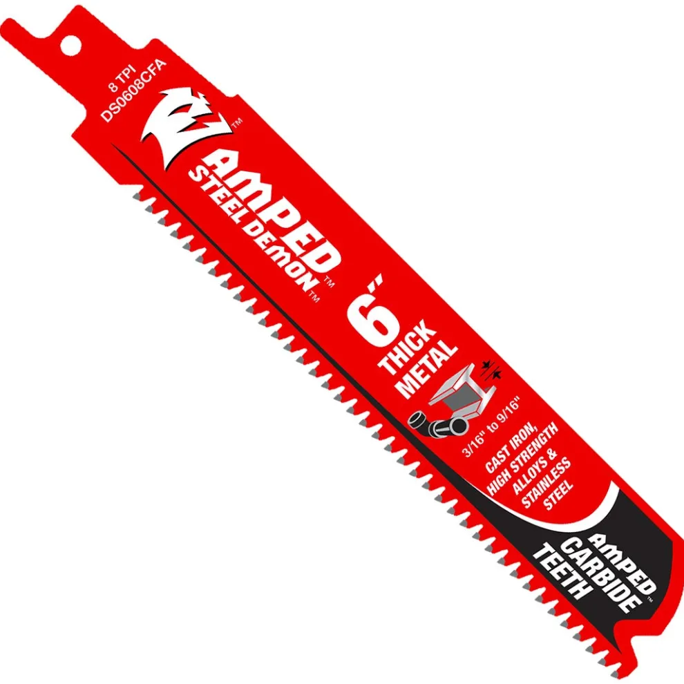 Freud Diablo 6" Steel Demon Amped™ Carbide Blades for Thick Metal Cutting (3-Pack) DS0608CFA3