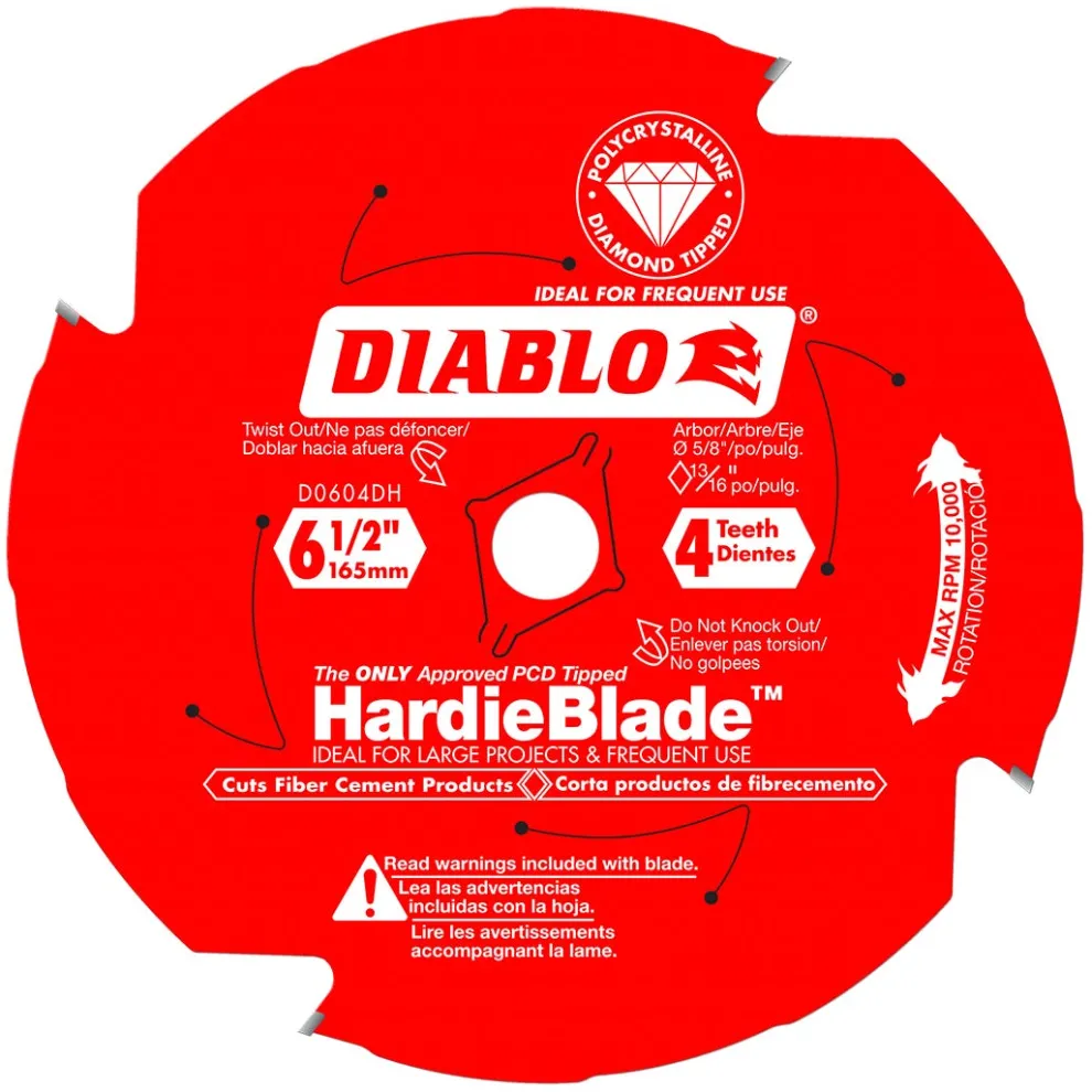 Freud Diablo 6-1/2" x 4 Tooth (PCD) Fiber Cement HardieBlade D0604DHA
