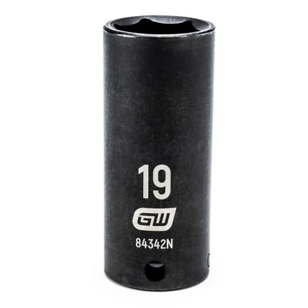 Gearwrench 3/8" Drive 6 Point Deep Impact Metric Socket 19mm 84342N