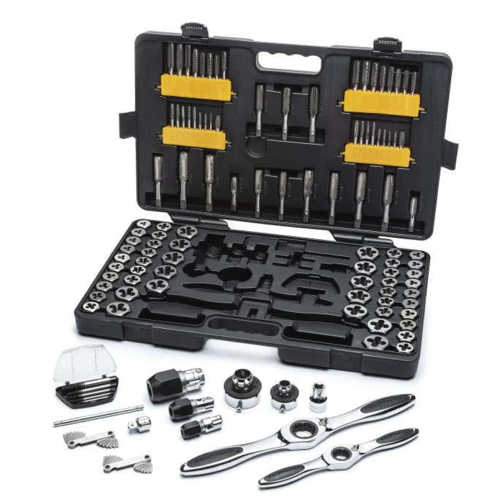 Gearwrench 114 Piece SAE/Metric Ratcheting Tap and Die Set 82812