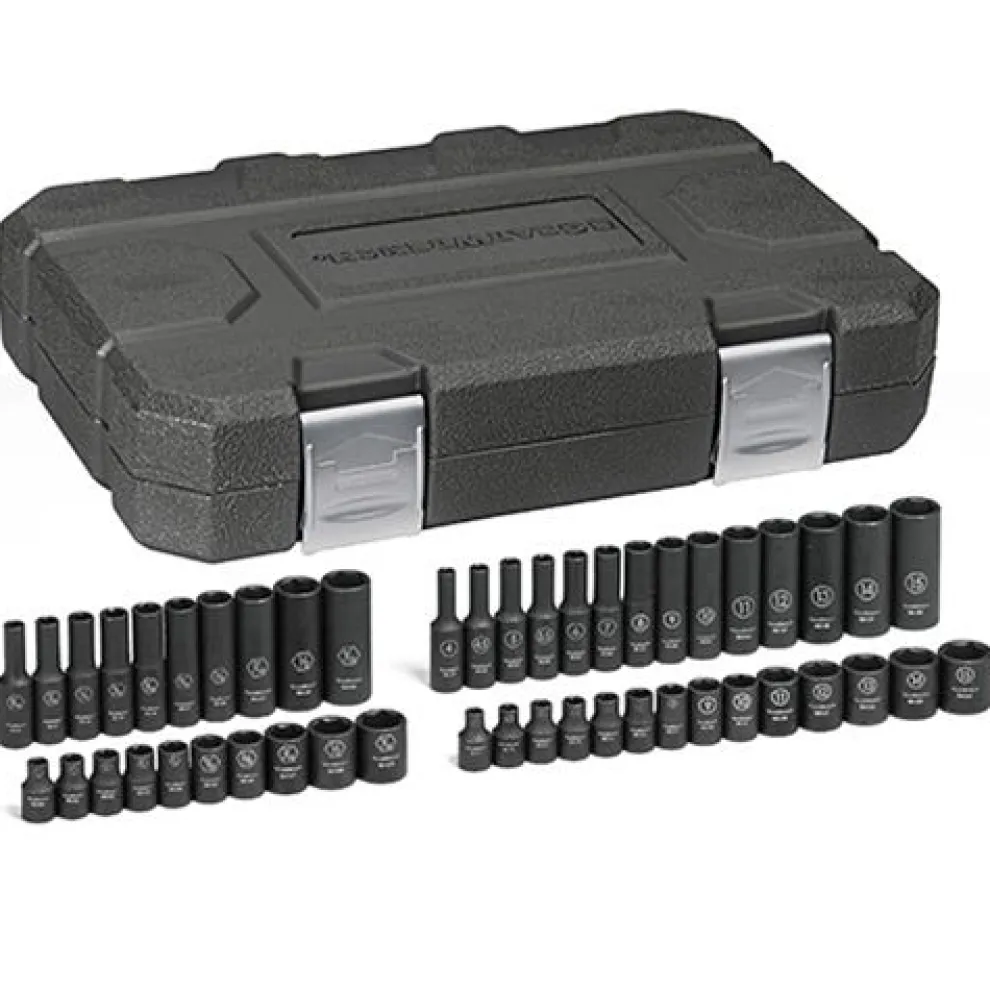 GearWrench 48 Piece 1/4" SAE Metric Standard & Deep Impact Socket Set 84902