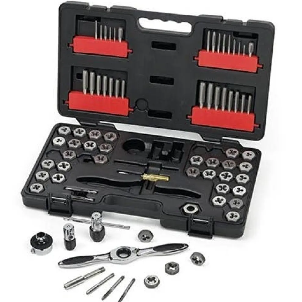GearWrench 75 Piece SAE/Metric Ratcheting Tap and Die Set 3887