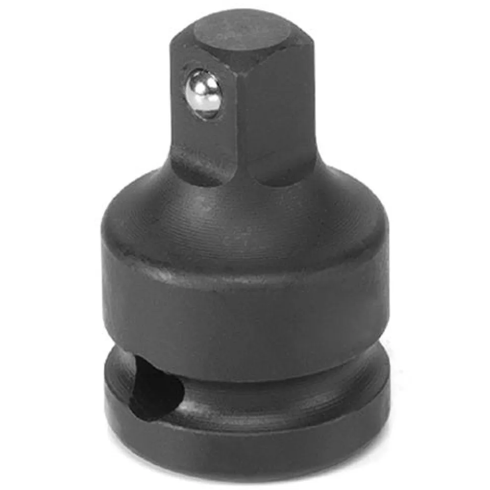 Grey Pneumatic 1/2" Female x 3/8" Male Adapter w/ Friction Ball 2228A
