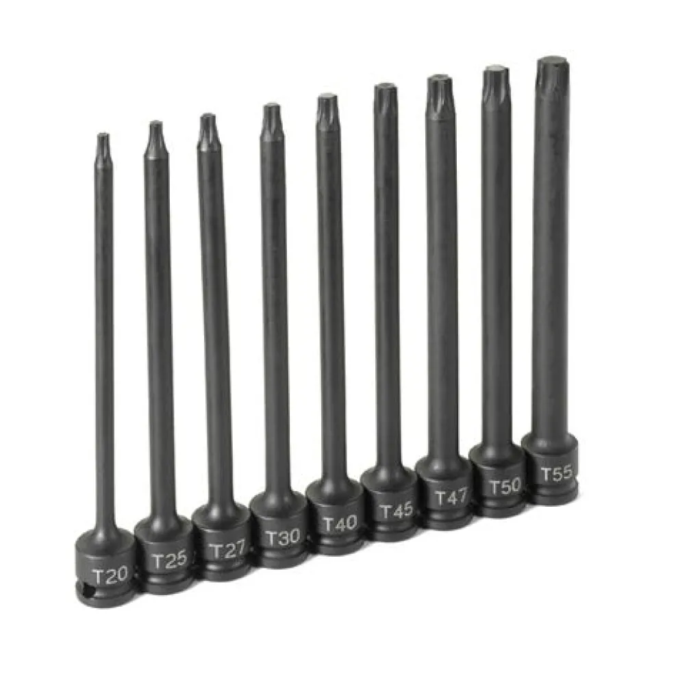 Grey Pneumatic 9 Piece 3/8" Drive Star 6" Length Impact Socket Set 1206T