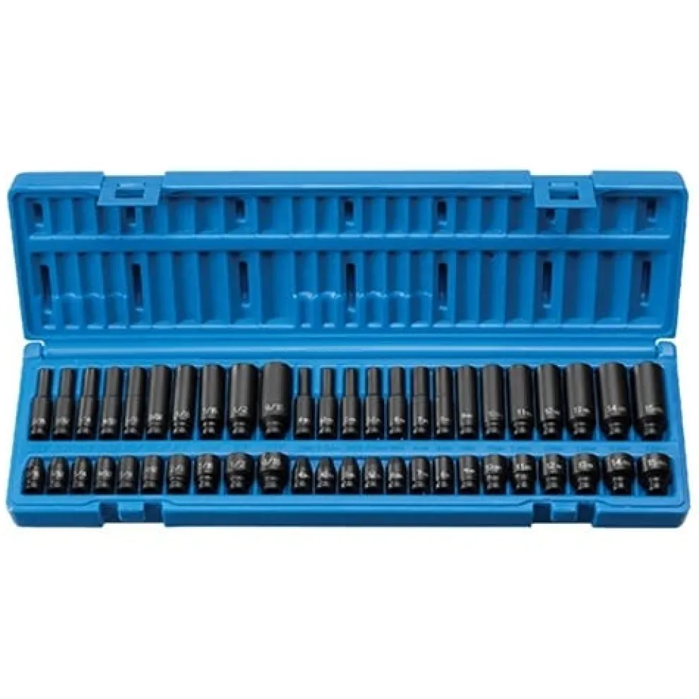 Grey Pneumatic 48 Piece 1/4" Drive Standard & Deep SAE & Metric Master Set 9748