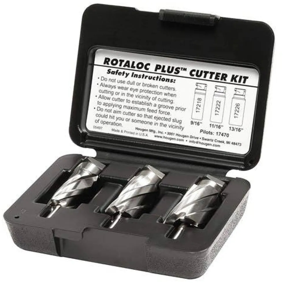 Hougen RotaLoc Plus Cutters 9/16", 11/16", 13/16" Kit 17803