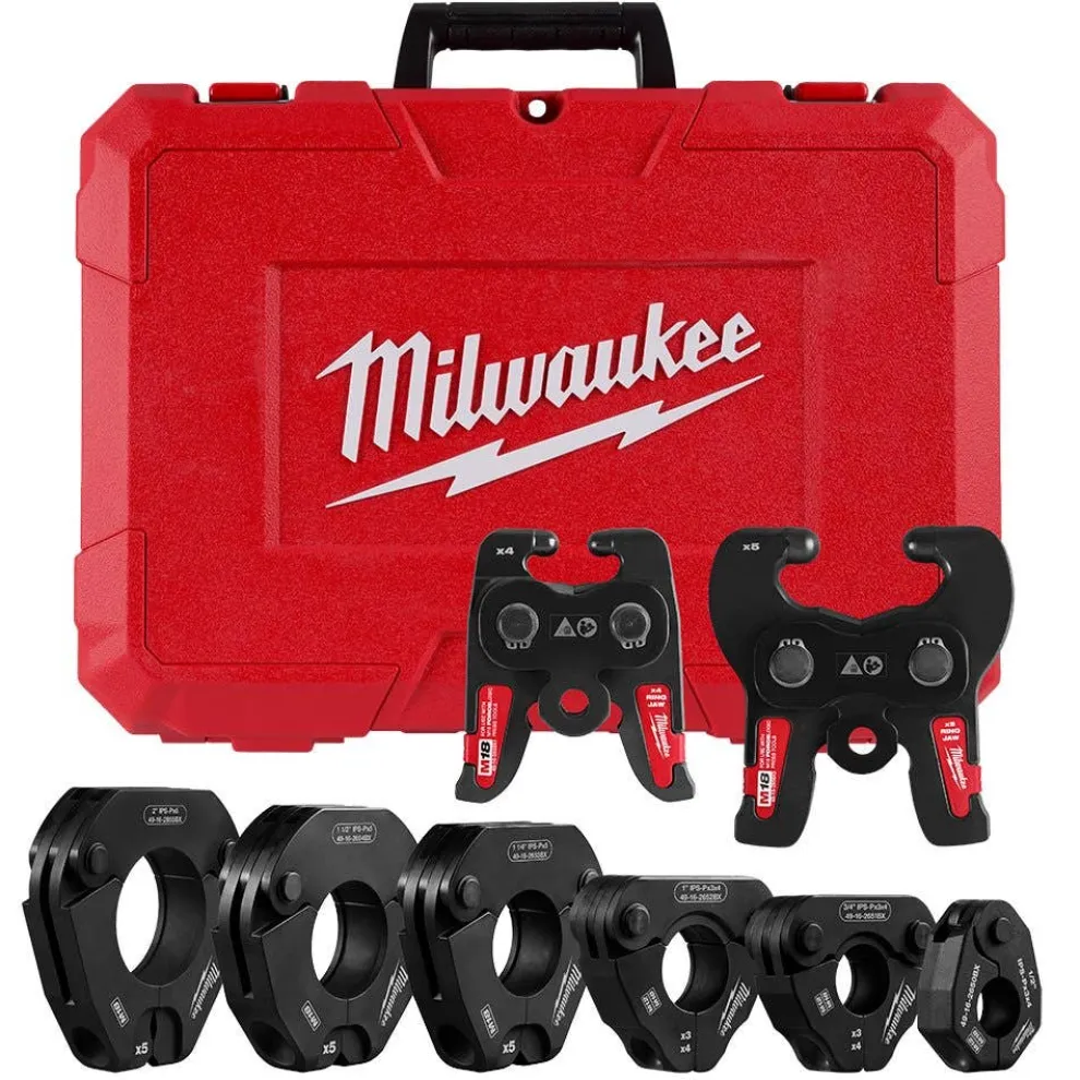 Milwaukee 1/2" - 2" IPS-P Black Pipe Pivoting Press Ring Kit for M18 FORCE LOGIC Press Tools 49-16-2697X