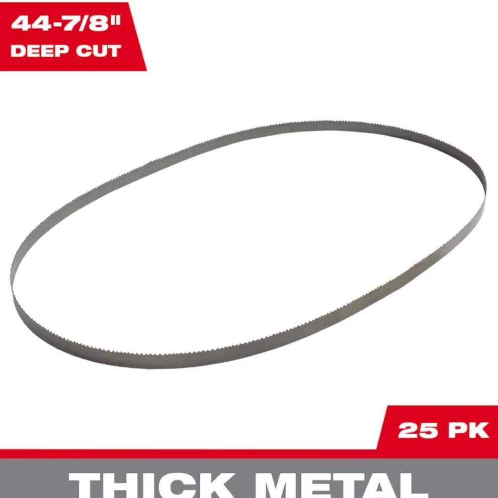 Milwaukee 44-7/8" 10 TPI Bandsaw Blades 25pk 48-39-0505