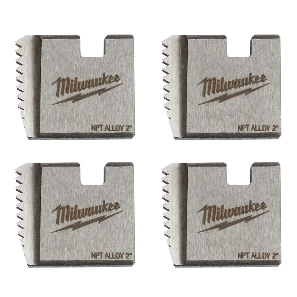 Milwaukee 2" Alloy NPT Portable Pipe Threading Dies (Set of 4) 48-36-1106