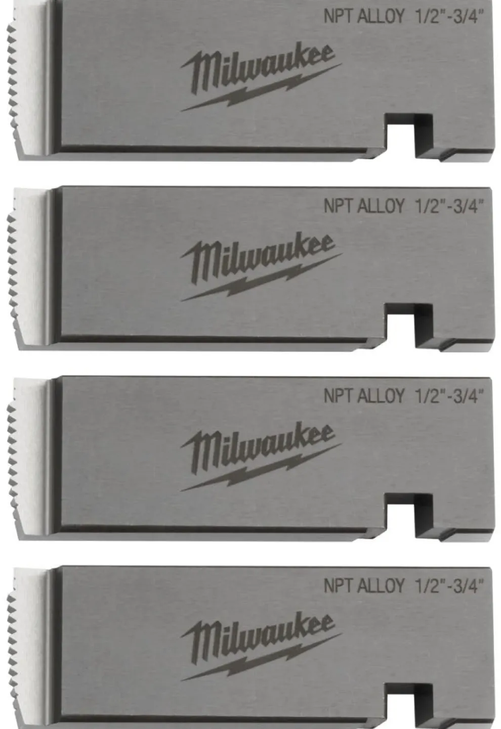 Milwaukee 1/2"-3/4" ALLOY NPT Universal Pipe Threading Dies 48-36-1201