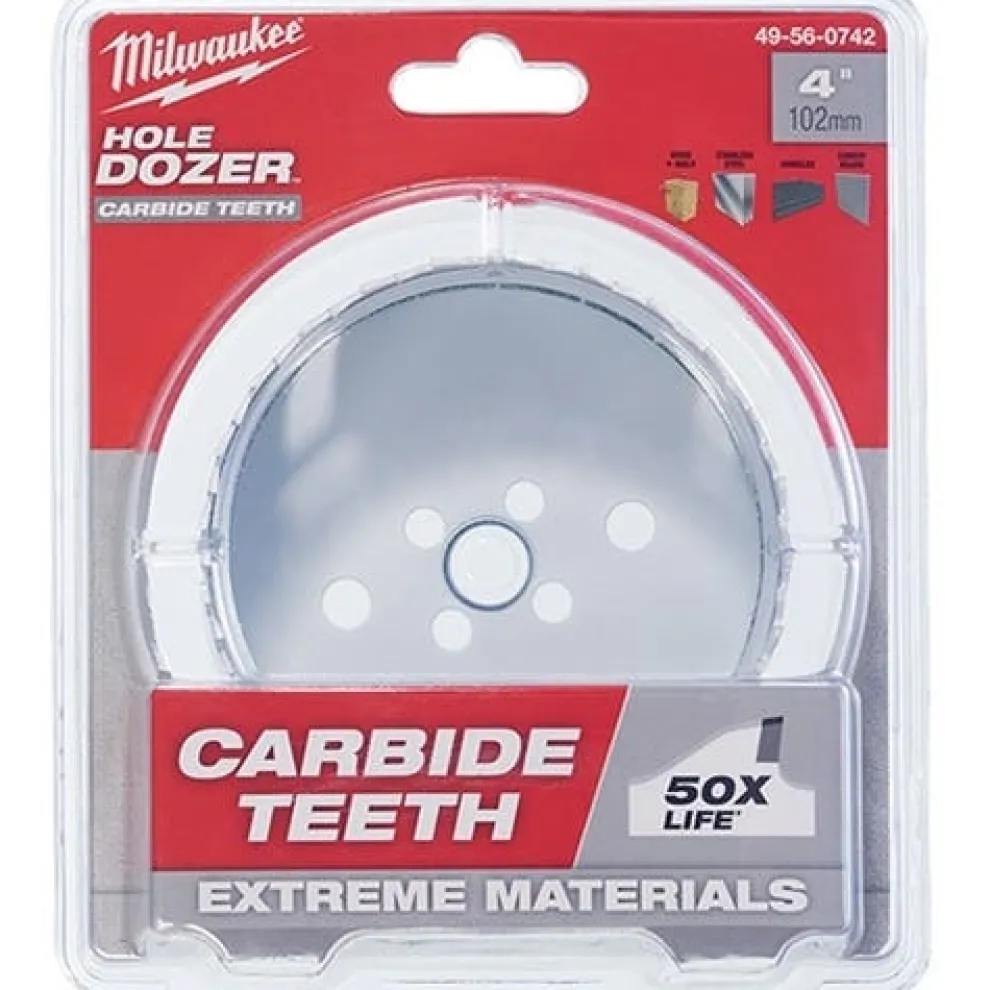 Milwaukee 4" Carbide Teeth Hole Dozer Hole Saw 49-56-0742