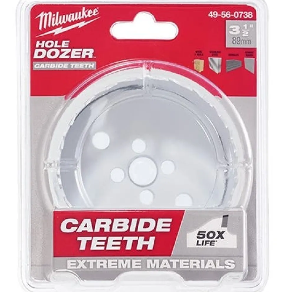 Milwaukee 3-1/2" Carbide Teeth Hole Dozer Hole Saw 49-56-0738