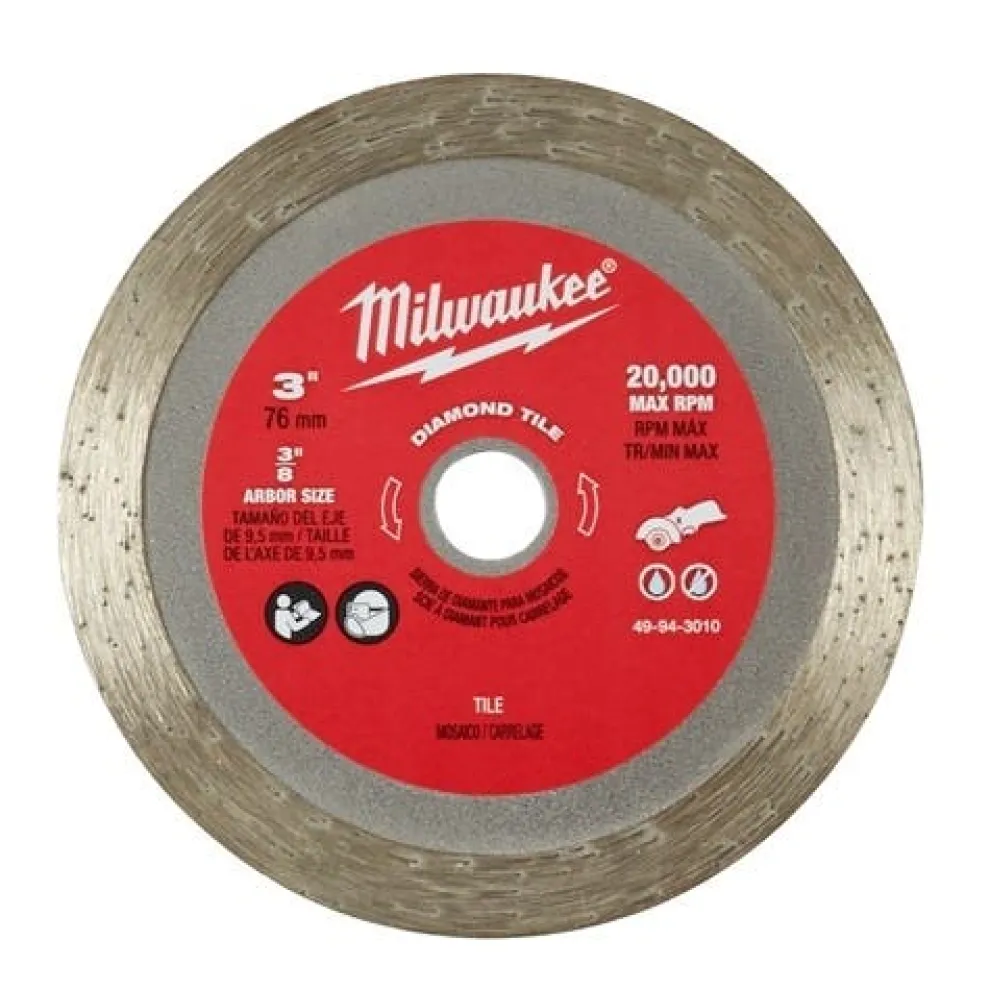 Milwaukee 3" Diamond Tile Blade 49-94-3010
