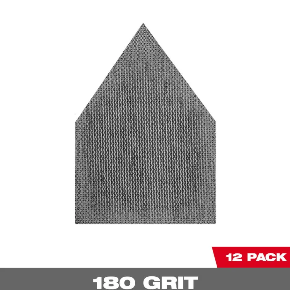 Milwaukee 180 Grit Mesh Sanding Sheet for M12 FUEL Orbital Detail Sander 12pk 48-80-5180