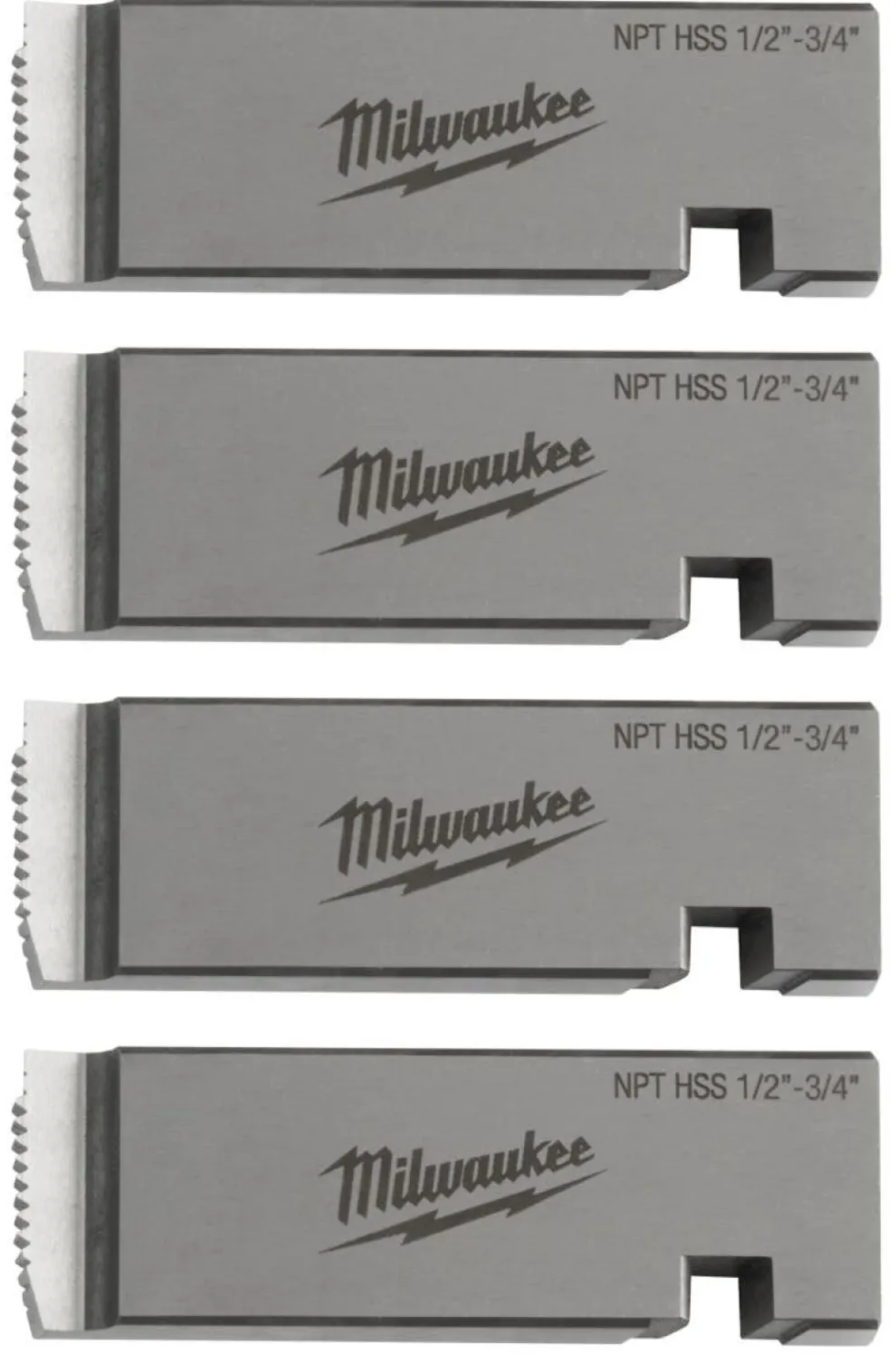 Milwaukee 1/2"-3/4" HIGH SPEED FOR STAINLESS NPT Universal Pipe Threading Dies 48-36-1205
