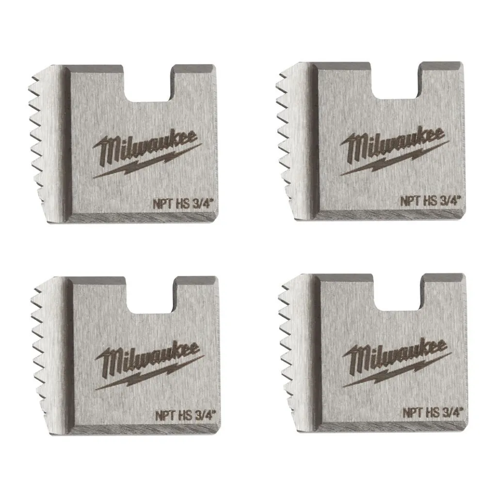 Milwaukee 3/4" High Speed NPT Portable Pipe Threading Dies (Set of 4) 48-36-1108