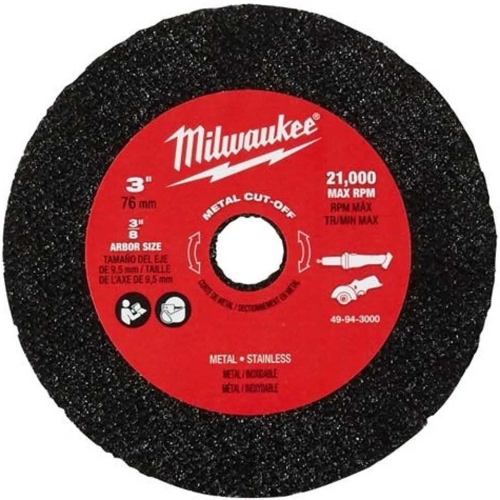 Milwaukee 3" Metal Cut Off Wheel (3 Pack) 49-94-3000
