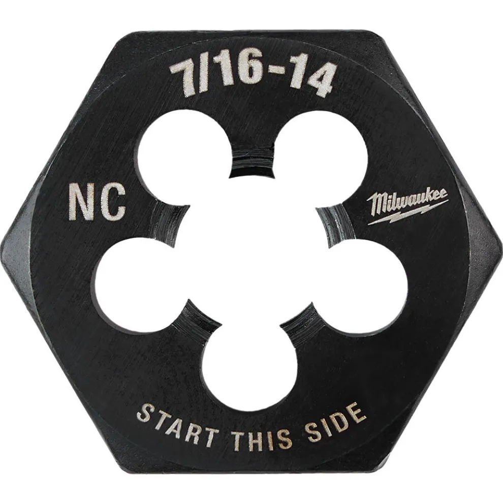Milwaukee 7/16"-14 NC 1-Inch Hex Threading Die 49-57-5355