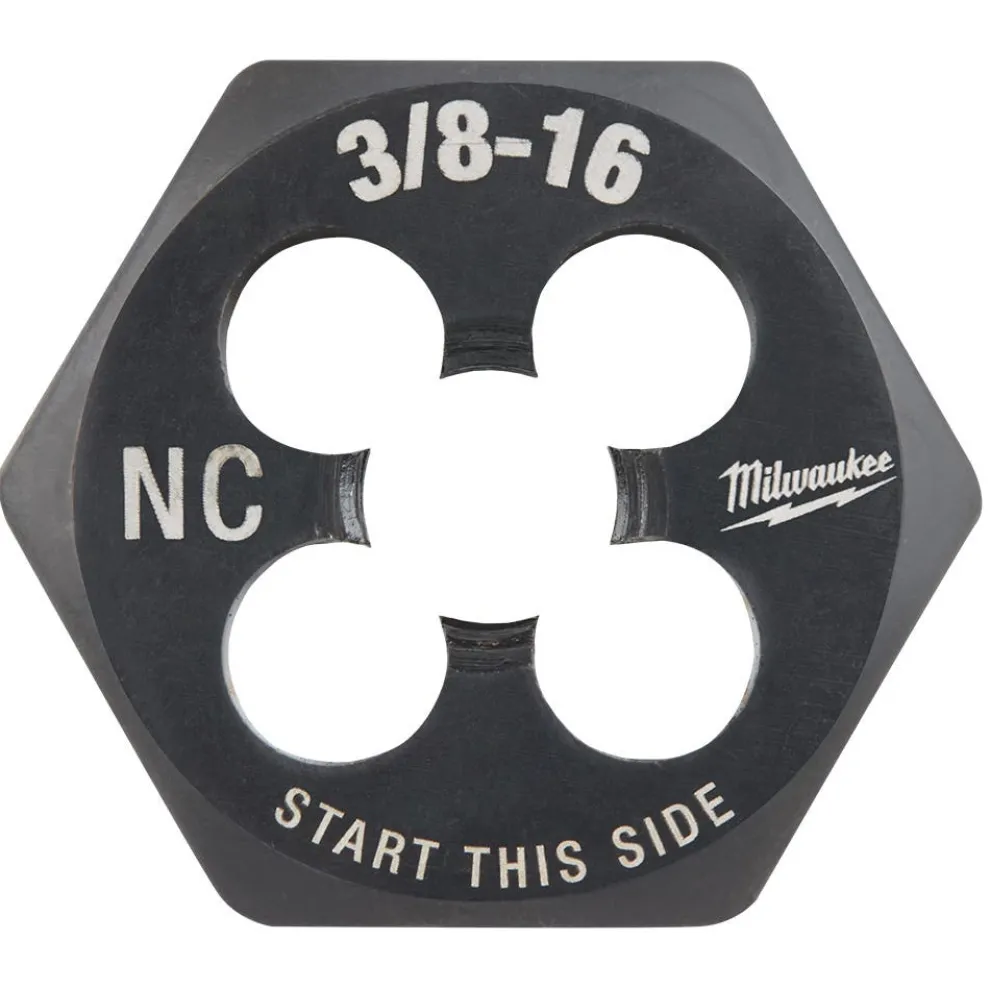 Milwaukee 3/8"-16 NC 1-Inch Hex Threading Die 49-57-5348