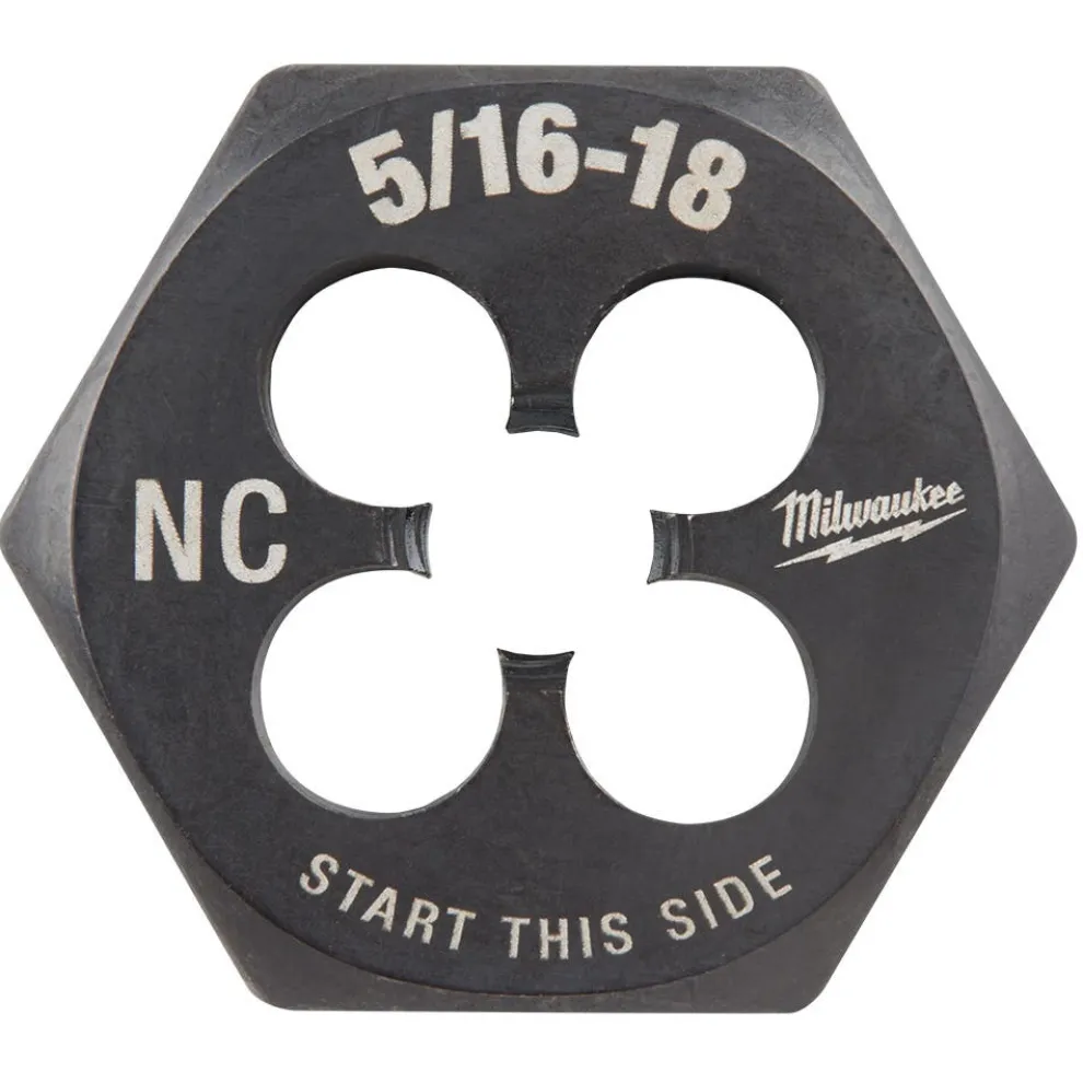 Milwaukee 5/16"-18 NC 1-Inch Hex Threading Die 49-57-5342
