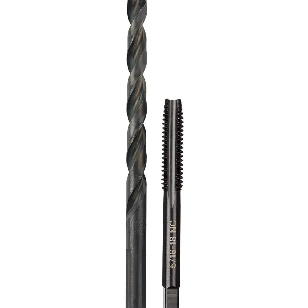 Milwaukee 5/16"-18 NC Straight Flute Plug Tap & F Drill Bit 49-57-5542