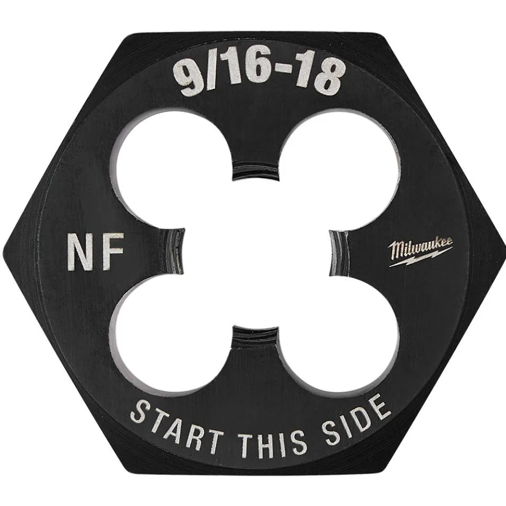 Milwaukee 9/16"-18 NF 1-7/16" Hex Threading Die 49-57-5368