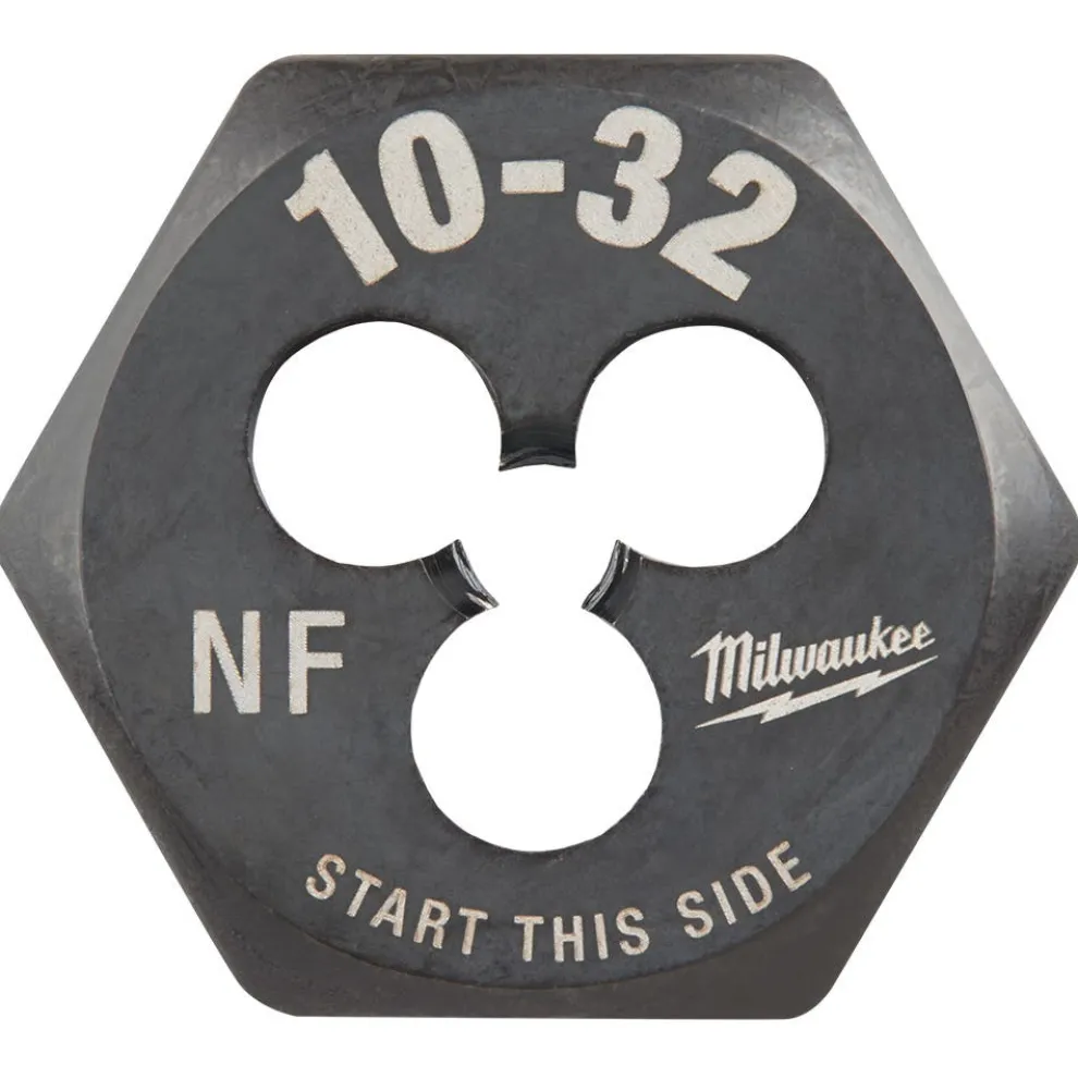 Milwaukee 10-32 NF 1-Inch Hex Threading Die 49-57-5327